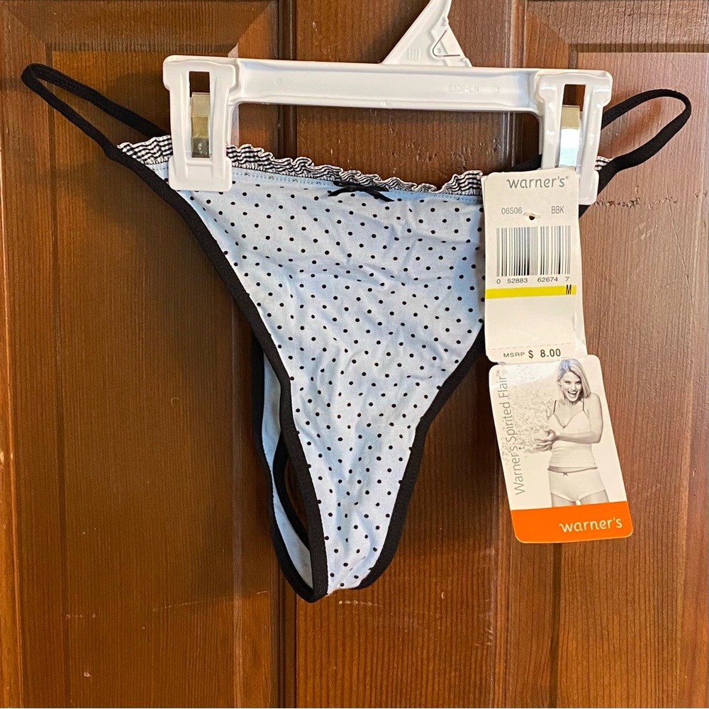 Warner’s Spirited Flair String Thong Panties NWT